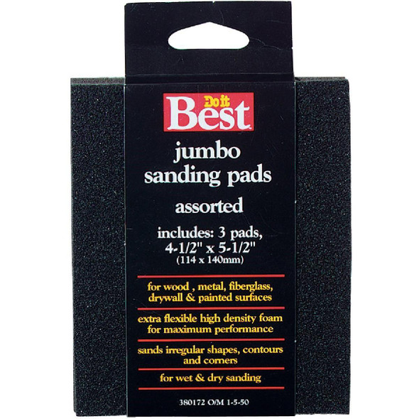 380172 Flex 4-1/2 In. x 5-1/2 In. x 1 In. Assorted Sanding Sponge (3-Pack)