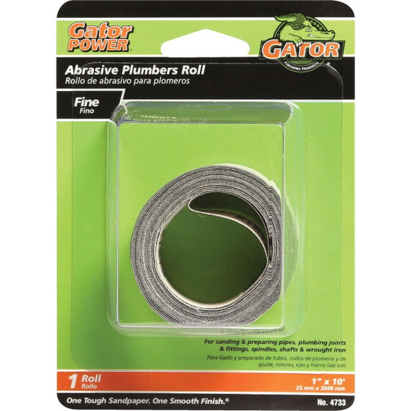 4733 Gator 1 In. x 10 Ft. 180-Grit Plumber's Abrasive Sand Cloth