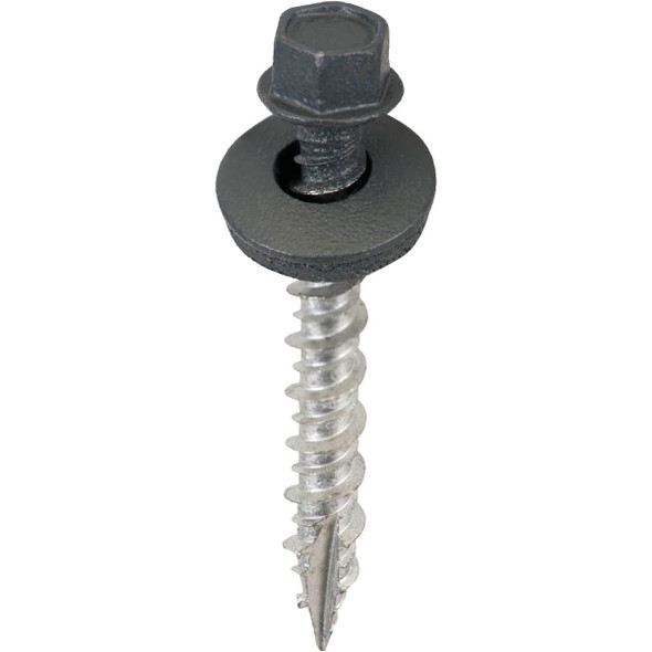 SW-MW15CG250 Acorn International #9 x 1-1/2 In. Charcoal Gray Washered Metal To Wood Screw (250 Ct.)