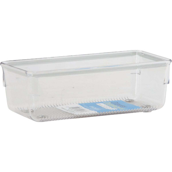 iDesign Linus 3 In. x 6 In. x 2 In. Clear Drawer Organizer 52330 Pack of 6