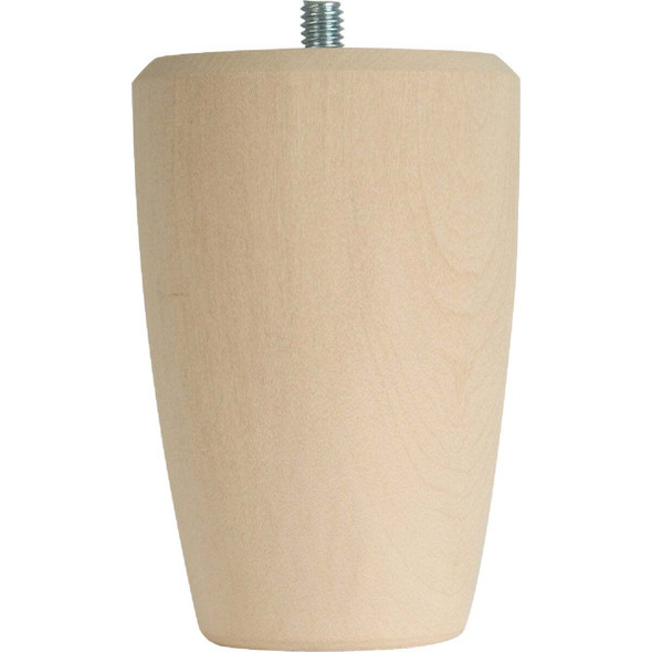 Waddell 4 In. x 2-5/8 In. Round Taper Hardwood Bun Foot 2748 Pack of 4