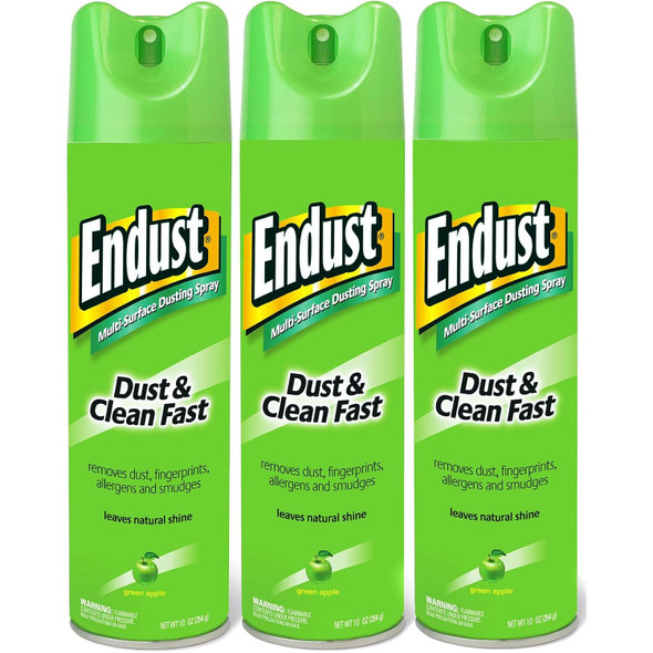 Endust Green Apple Scent Furniture Polish 10 oz. Spray Pack of 3