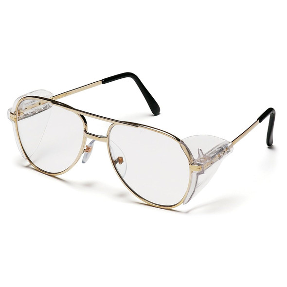 Pyramex SG310A Pathfinder Safety Eyewear Clear Lens With Gold Frame Pack of 12