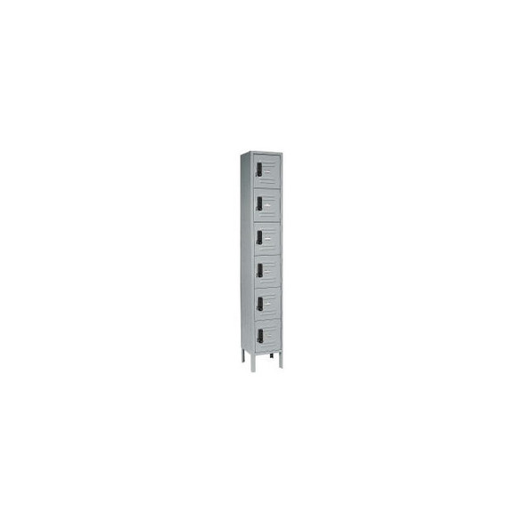 Global Industrial 6-Tier 6 Door Digital Locker 12""Wx12""Dx78""H Gray Unassemble