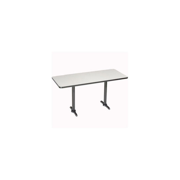 Interion Bar Height Breakroom Table 72""L x 30""W Gray