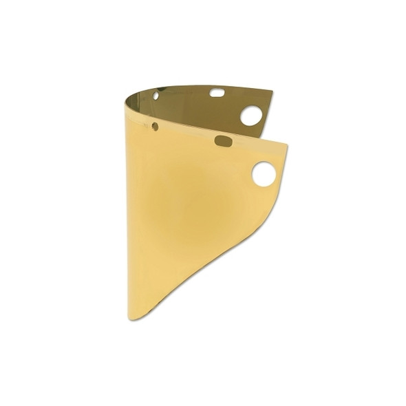 High Performance® Faceshield Window, Uncoated, Gold, Extended View, 19 in L x 9-3/4 in H
