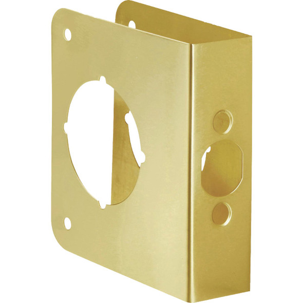 First Watch 1-3/8 In. x 2-3/8 In. Polished Brass Door Reinforcer 2051-PB