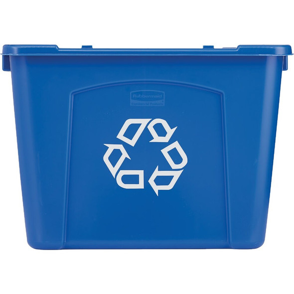 Rubbermaid Commercial 14 Gal. Blue Recycling Box FG571473BLUE 609382