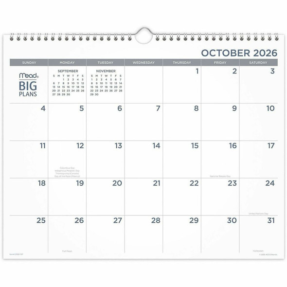 Mead BIG PLANS Calendar CR30707