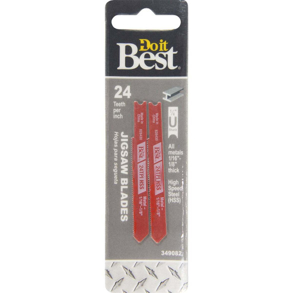 Do it Best 3 In. x 21 TPI U-Shank HSS Jig Saw Blade for Metal (2-Pack) 822871DB