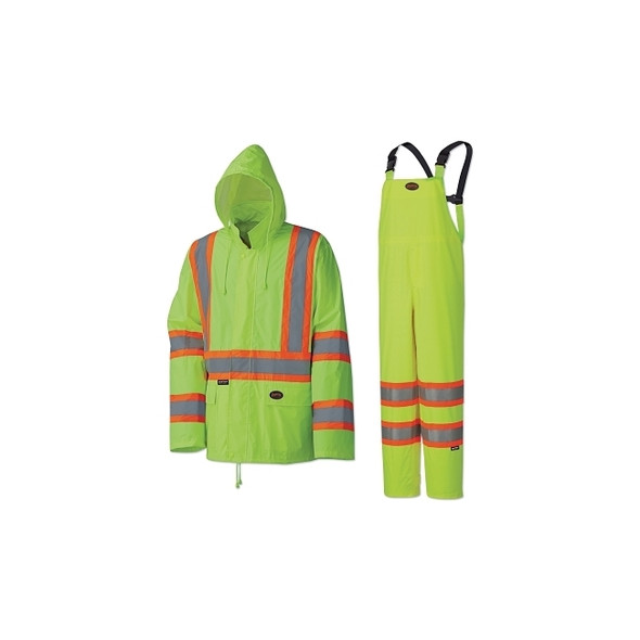 5598U/5599U 2-Piece Hi-Vis Lightweight Waterproof Suit, .35 mm, Yellow/Green, 3XL