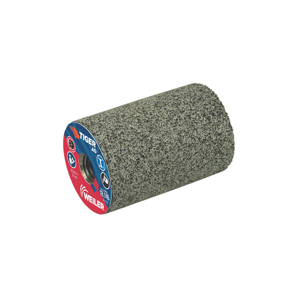 Tiger® Grinding Plug, 2 in dia x 3 in Thick x 5/8 in-11 Arbor, 24 Grit, Aluminum Oxide, Type 18, 12 EA/BX Pack of 12