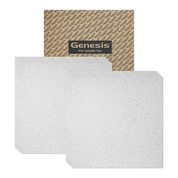 Genesis Printed Pro Ceiling Tile, 24 in W x 24 in L, 12 PK 74100