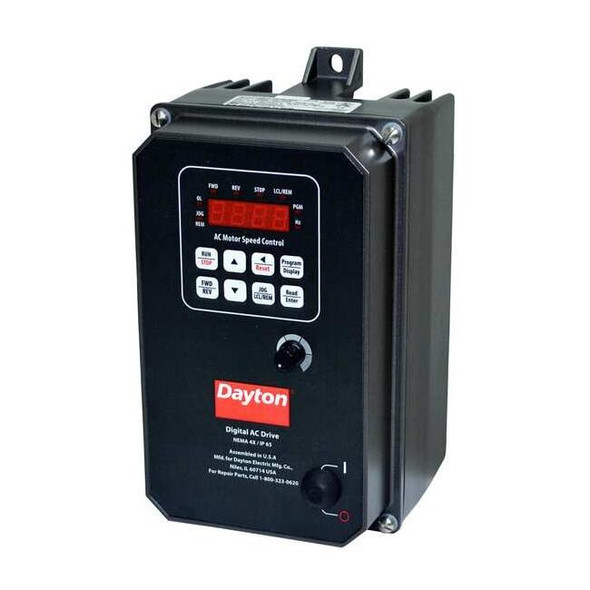 Dayton Variable Frequency Drive, Black/Gray 13E654