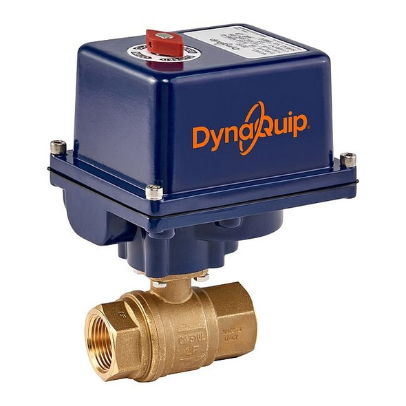 Dynaquip Controls 1/2" FNPT Brass Electronic Ball Valve 2-Way 189023B.1