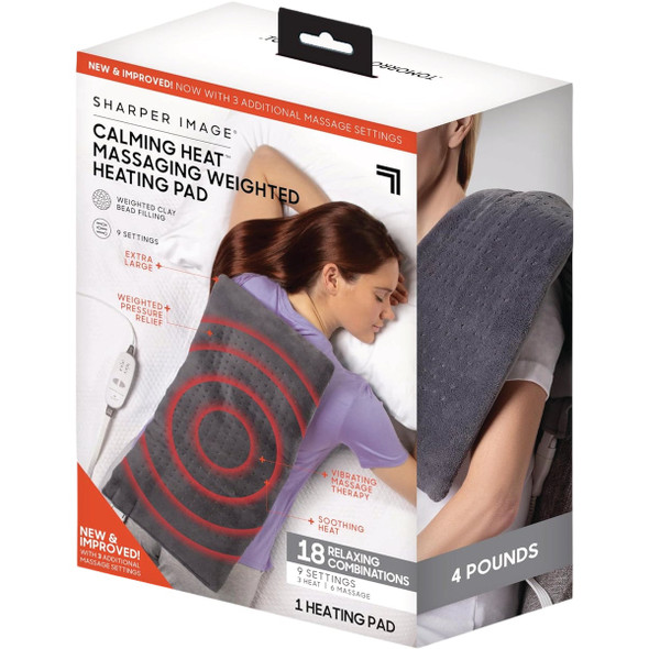 Sharper Image 4 Lb. Calming Heat Massaging Weighted Heating Pad CWT02106