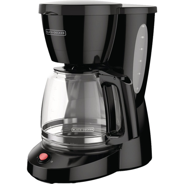 Black & Decker 12-Cup Switch Coffee Maker with Duralife Glass Carafe, Black
