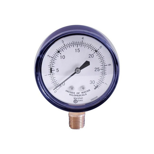 Marsh Pressure Gauge, 1/4 in NPT, Bottom Location G22709