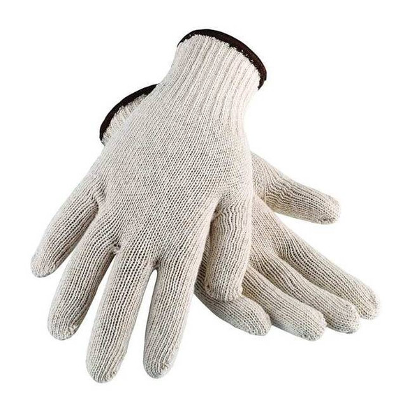 Condor Knit Gloves, Uncoated, Task & Chore, Cotton, Beige, XL, 1 Pair 4NML5