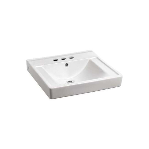 American Standard Lavatory Sink,3 Holes,with Rear Overflow 9024004EC.020