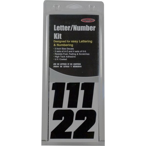 Hardline Products LetterandNumberLabelSet,2inH,1-1-2inW GCHBLK500