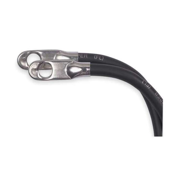 Road Power Battery Cable with Lugs,Black,4AWG,68 In SS68-4