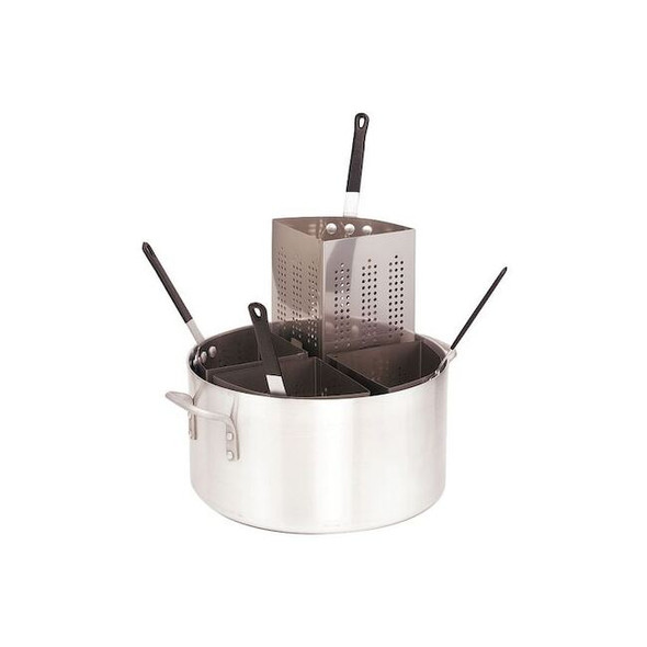 Crestware Pasta Cooker,14 in Dia,Aluminum PASTA20D