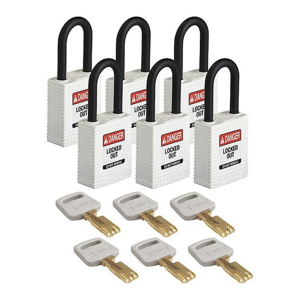 Brady NYL-WHT-38PL-KA6PK