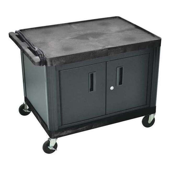 Luxor AV Cart,with Locking Cabinet 27"H LP27CE-B