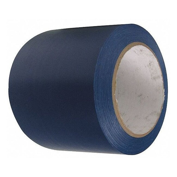 Floor Marking Tape, vinyl, No Legend, Blue, 3 in W., 4 mil Thickness