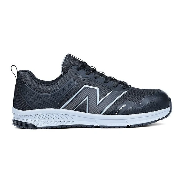 Men's Athletic Shoe, Synthetic Fabric, Synthetic Leather Upper, Black/Gray, 9