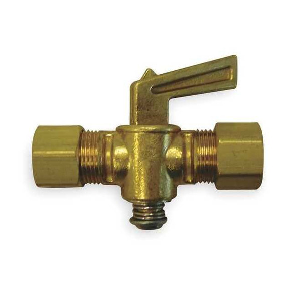 Hansen Ground Plug Valve,5/16 In,30 PSI,Brass A6774