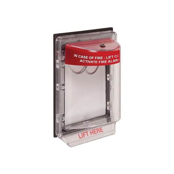 Universal Stopper Cover, Polycarbonate, 5 in W x 6 1/4 in H x 3 1/4 in D, Clear