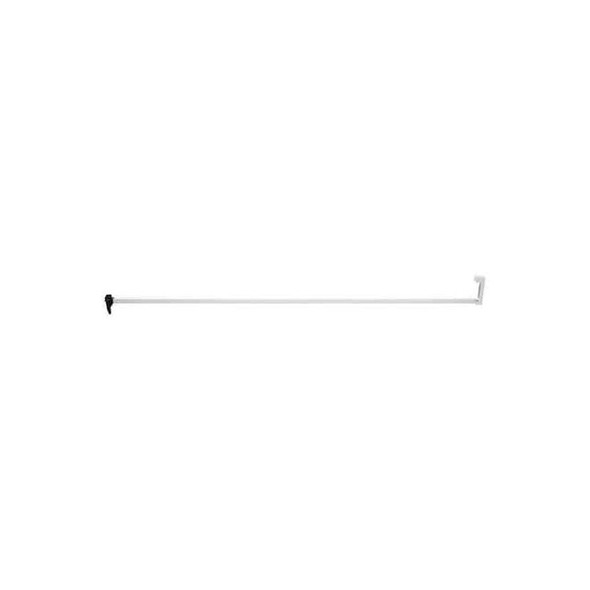 48 in., White Aluminum, Sliding Door Security Bar Lock (Single Pack)