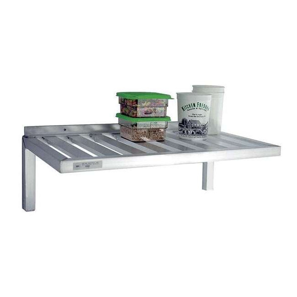 New Age Industrial Aluminum Wall Shelf, 20"D x 60"W x 13-1/2"H, Silver 1123