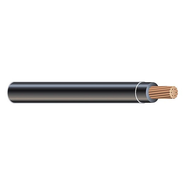 Southwire THHN Building Wire, Copper, 1/0, 1C, Black, Stranded, 500 ft 20505402
