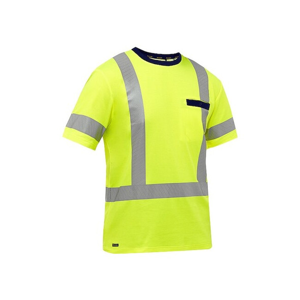 Hi-Vis Short-Sleeve T-Shirt, 3, R, Cotton, Polyester, Yellow, XL