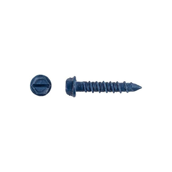Screw Anchor, 1/4 in Dia., Hex, 1 1/4 in L, Steel Climaseal, 4000 PK