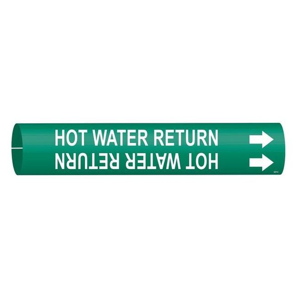 Brady Pipe Mrkr,Hot Water Return,2-1/2 to3-7/8, 4337-C 4337-C