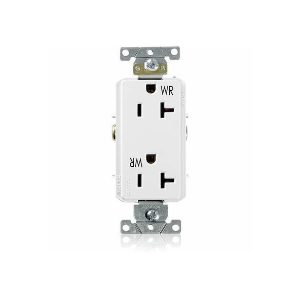 Leviton Receptacle Outlet,20A,White,125V WDR20-W