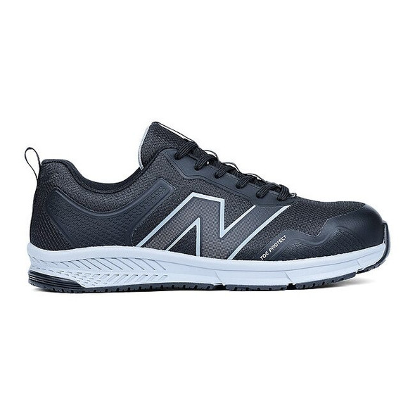 Men's Athletic Shoe, Synthetic Fabric, Synthetic Leather Upper, Black/Gray, 10