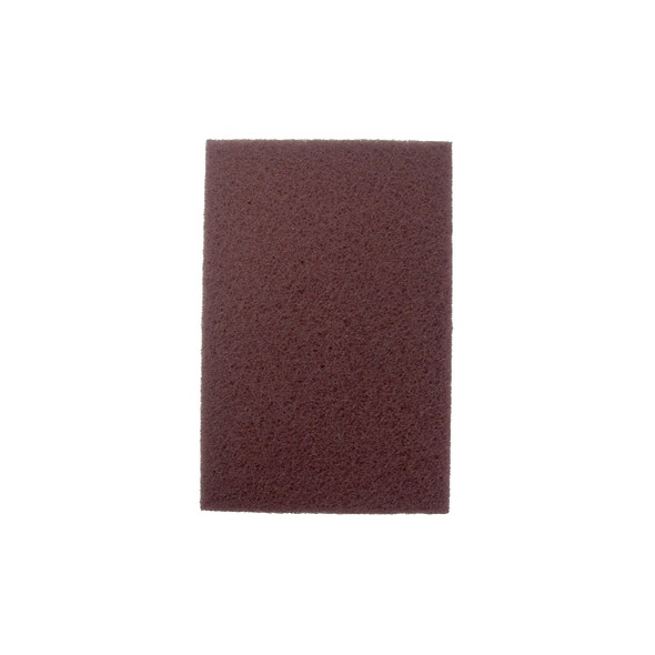 Non-Woven Hand Pad, General Purpose, 6 in x 9 in, Medium/Coarse, Brown Pack of 60