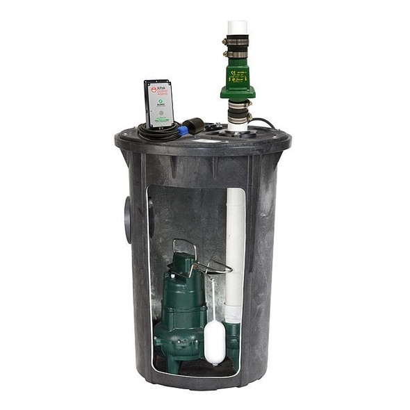 Zoeller Sewage Package System, 2/5 hp, 115V AC 912-0007