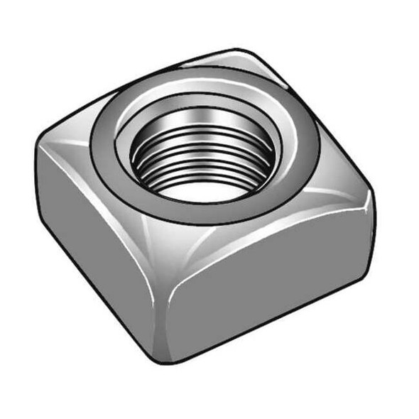 1-1/8"-7 Carbon Steel Plain Finish Square Nut - Heavy