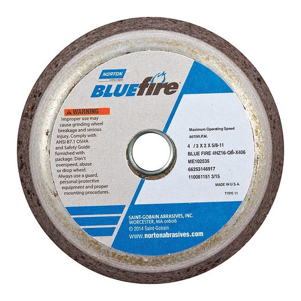 Norton Abrasives Flaring Cup Wheel,Type 11,Face Dia. 4 In 66253146917
