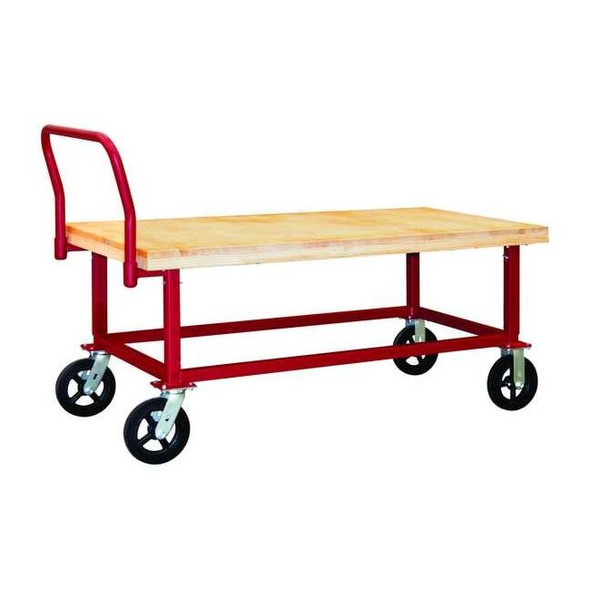 Durham Mfg Platform Truck, Red, Steel, 1,800 lb WHPTA-WD-2448-8MR-17T