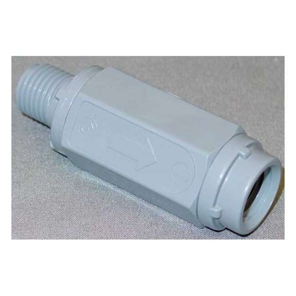1/4" MNPT x FNPT Gray PVC Ball Cone Spring Check Valve