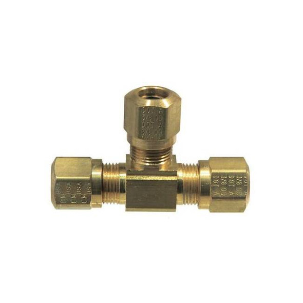 Tramec Tee,Brass,Comp5/8",Comp5/8",Comp5/8" 964-10