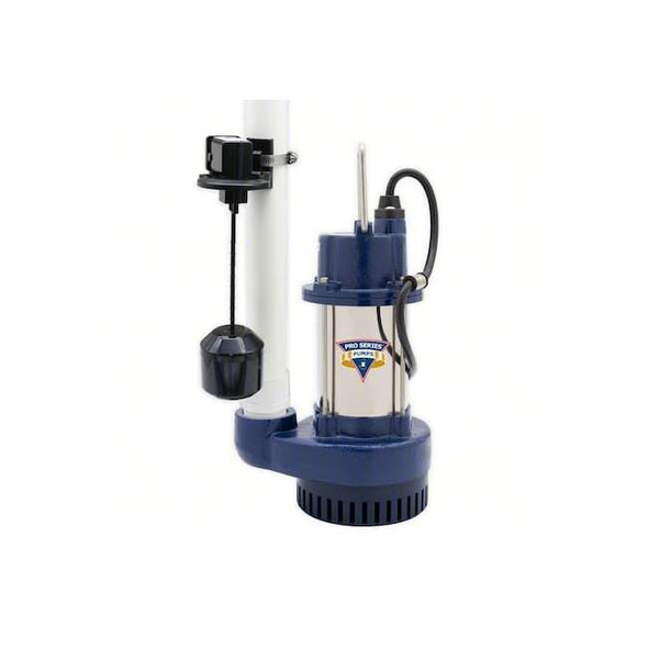 Pro Series Pumps SubmersibleSumpPump,10ft,13in,115VAC S3033-VS