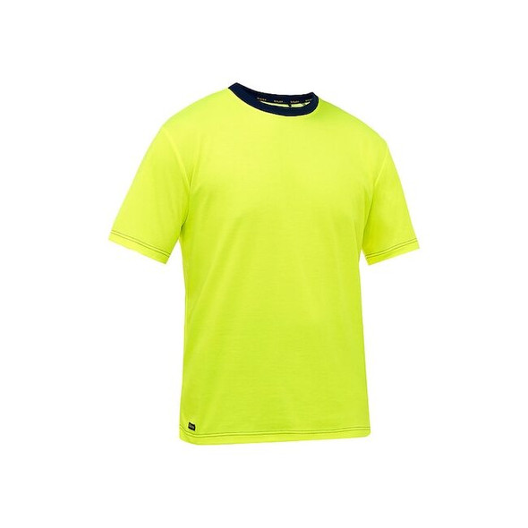 Bisley High-Visibility Shirt, Cotton, Polyester, Yellow, M 310M1118-Y/M